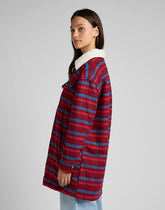 Kurtka Przejściowa Damska Lee Wool Coat Sherpa Scarlet L55HBJ10 112320686
